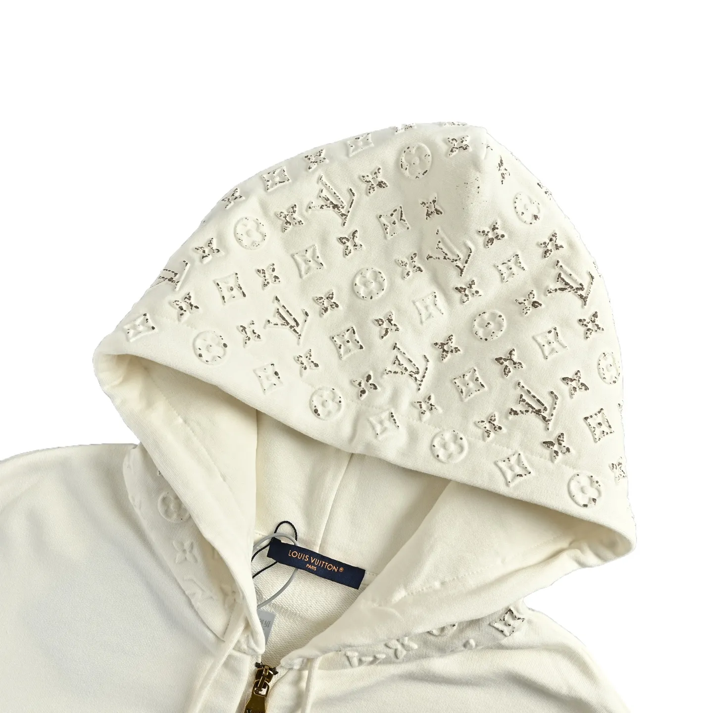 Louis Vuitton/Louis Vuitton reflective 3D embossed hooded sweatshirt jacket